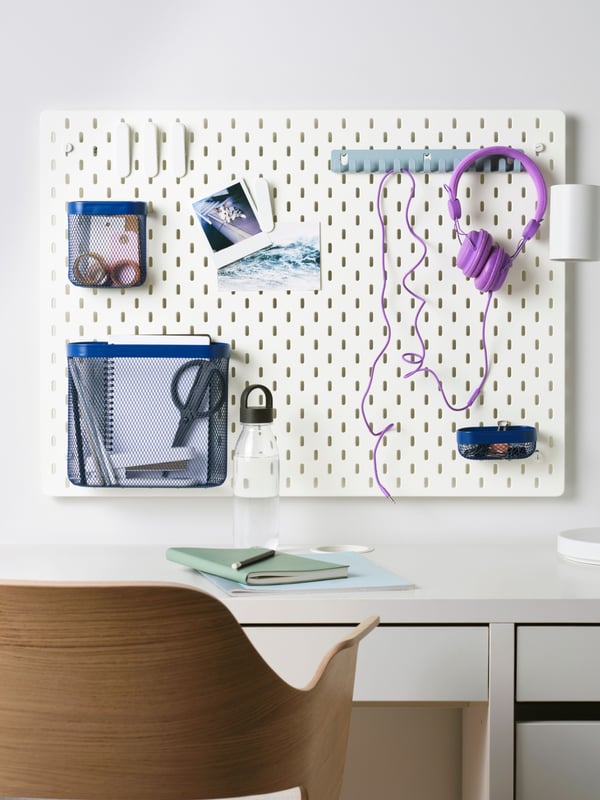 A white SKÅDIS pegboard