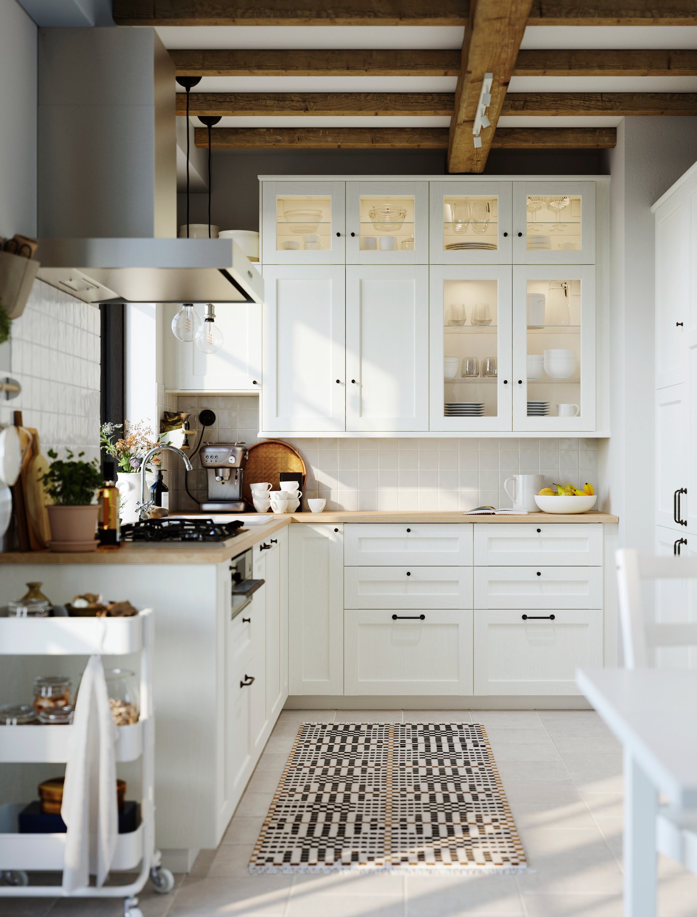 A white wood effect ENKÖPING drawer front
