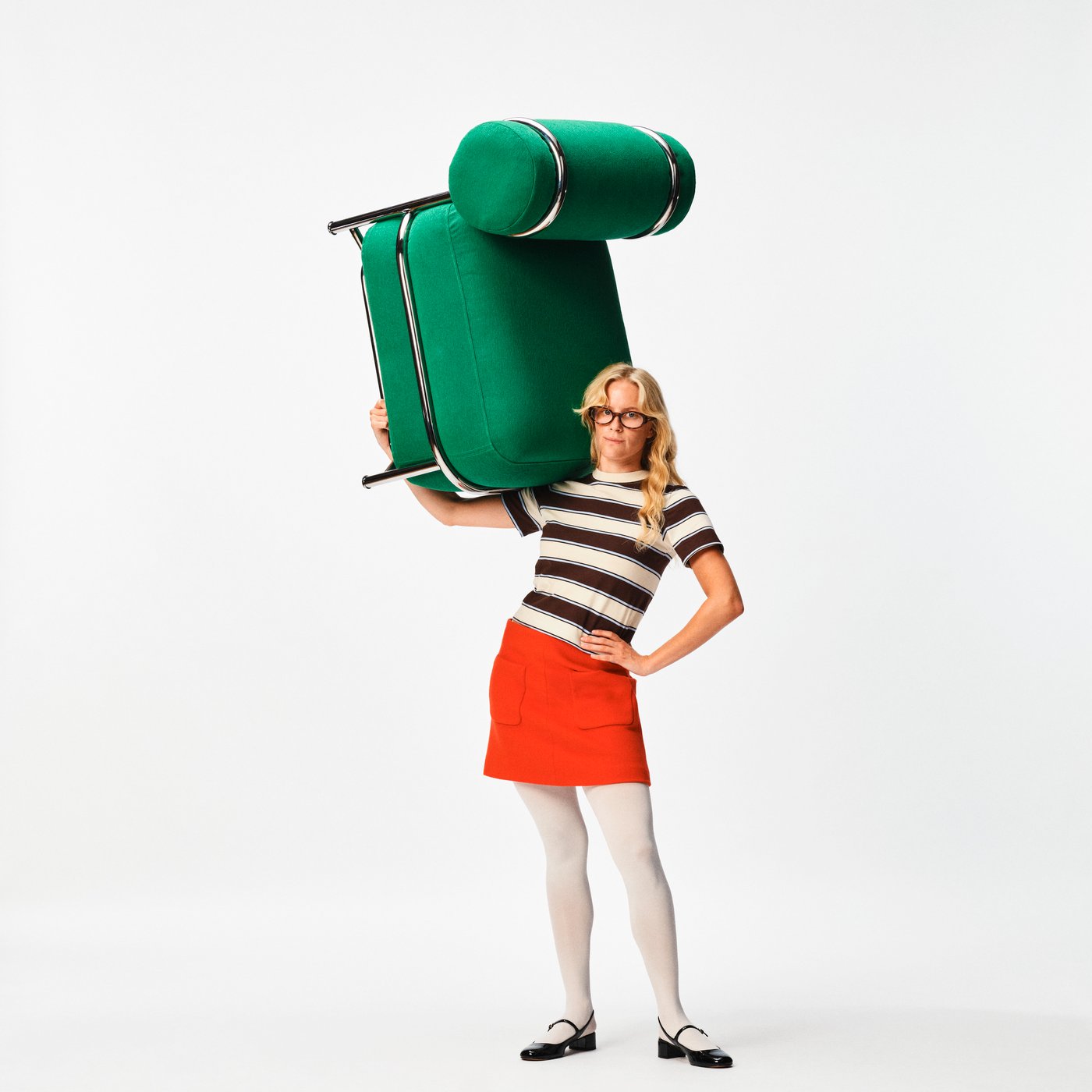 A with inflatable seat/back cushion/Knäbäck bright green IKEA PS 2026 easy chair