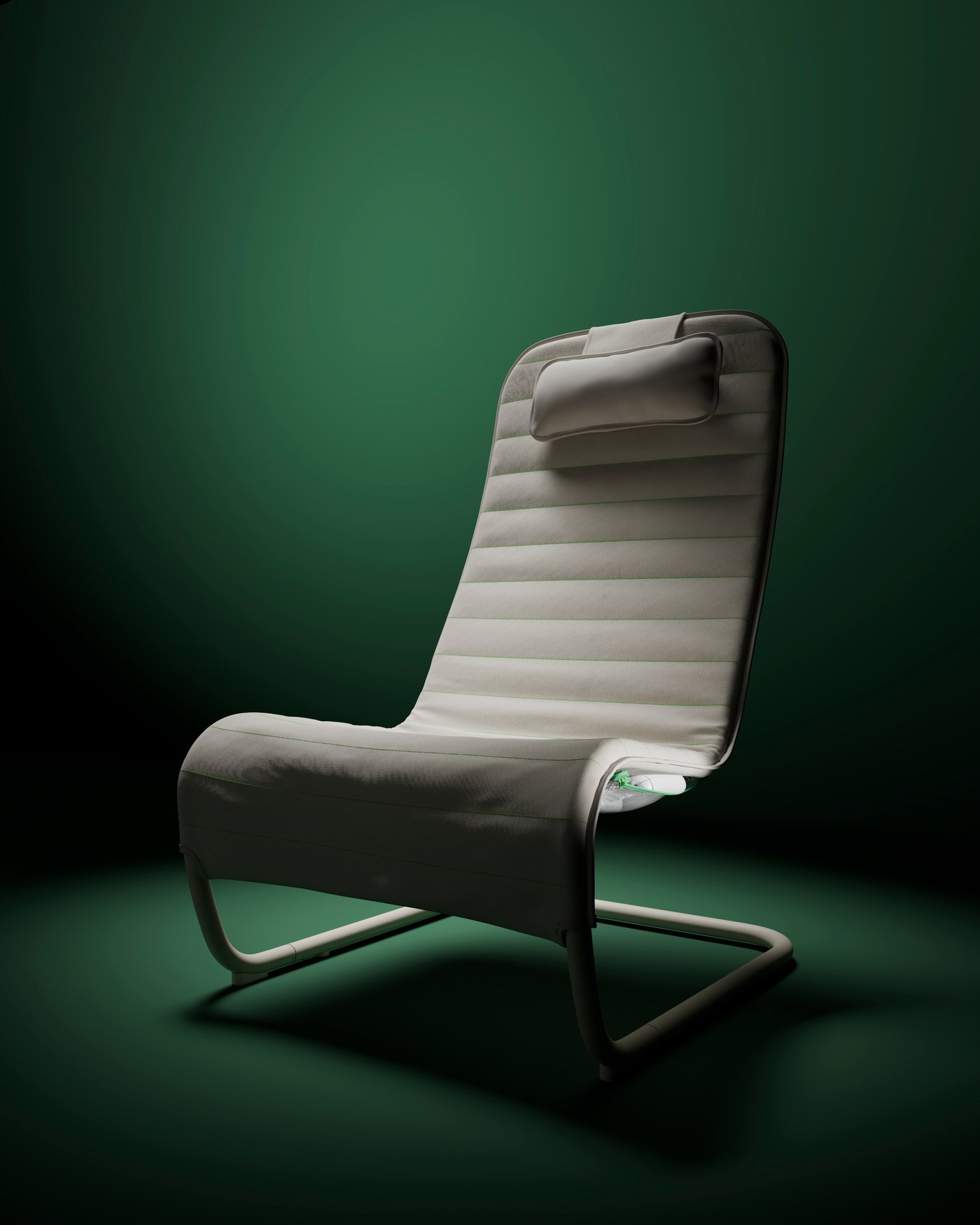 A Vissle beige YXSTABY gaming lounge chair