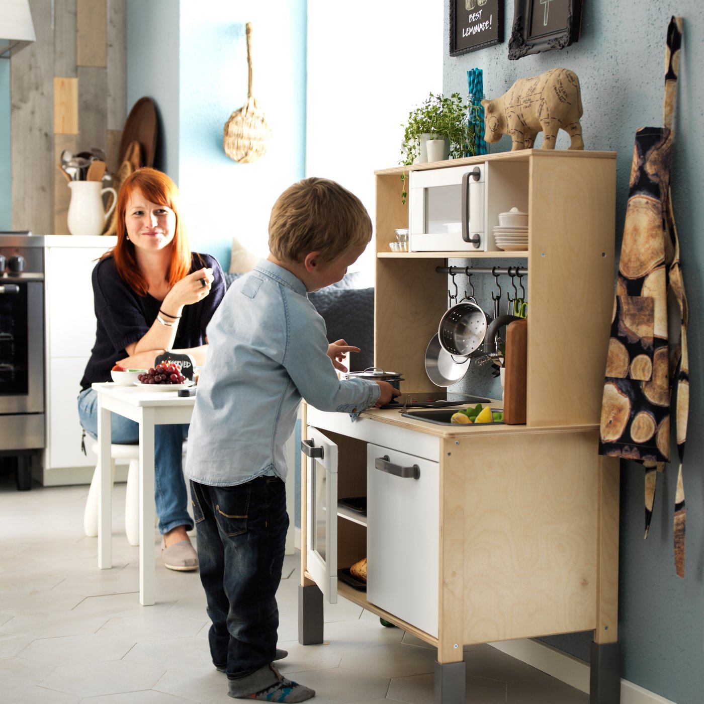 A birch DUKTIG play kitchen