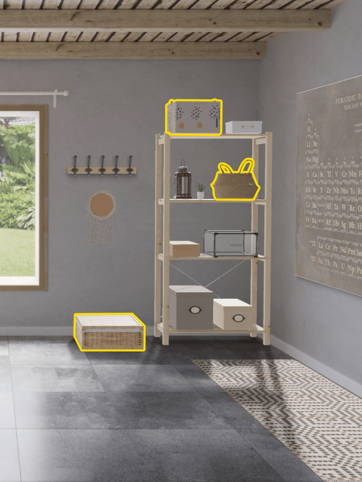 Example image of online planner visualising a storage shelf unit