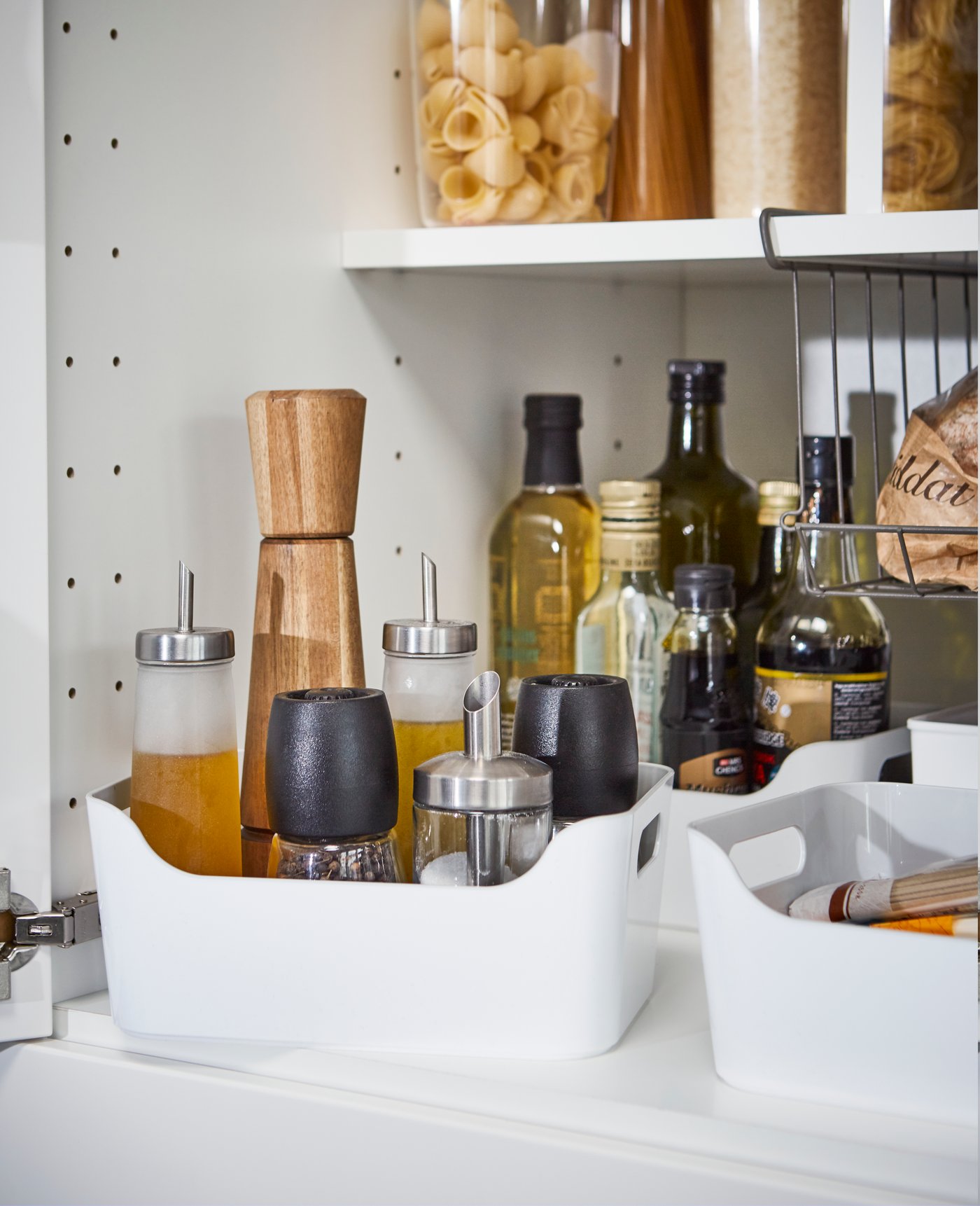 A black IKEA 365+ IHÄRDIG spice mill in the kitchen