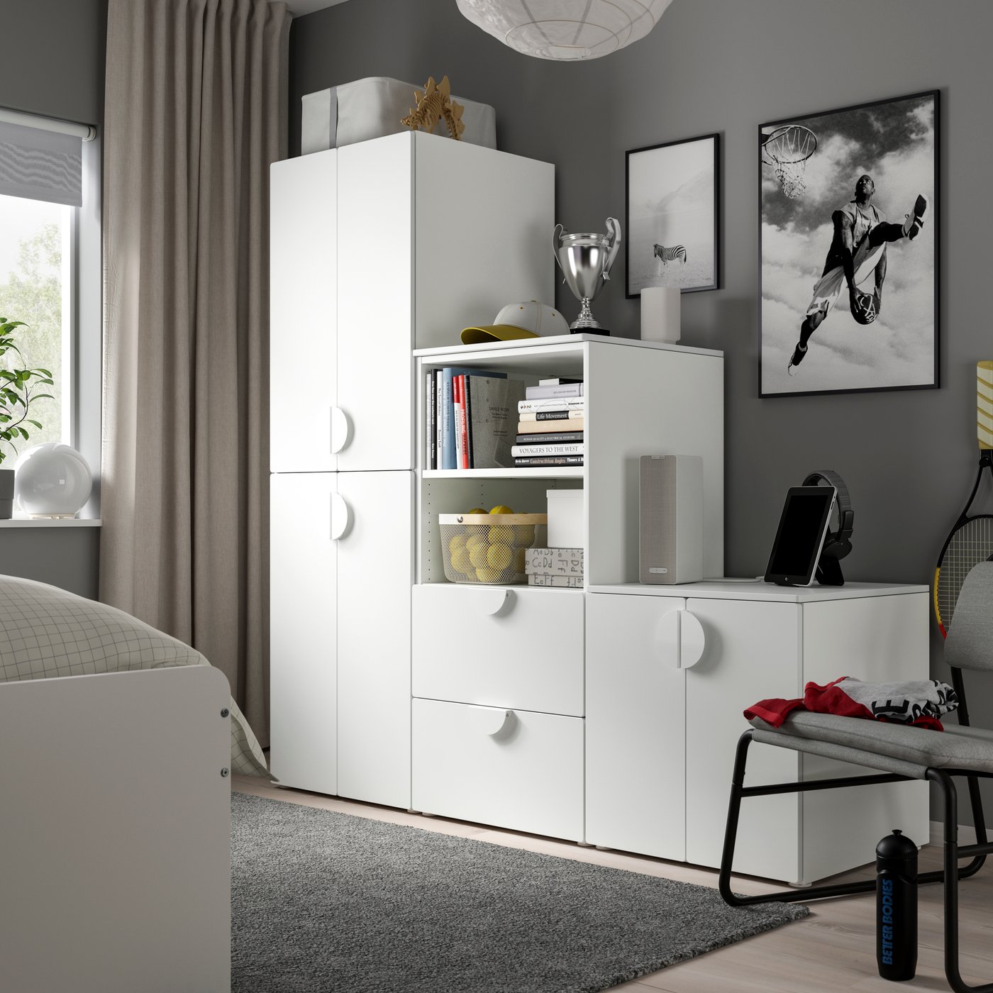 Combinaison SMÅSTAD dans une chambre d’enfants