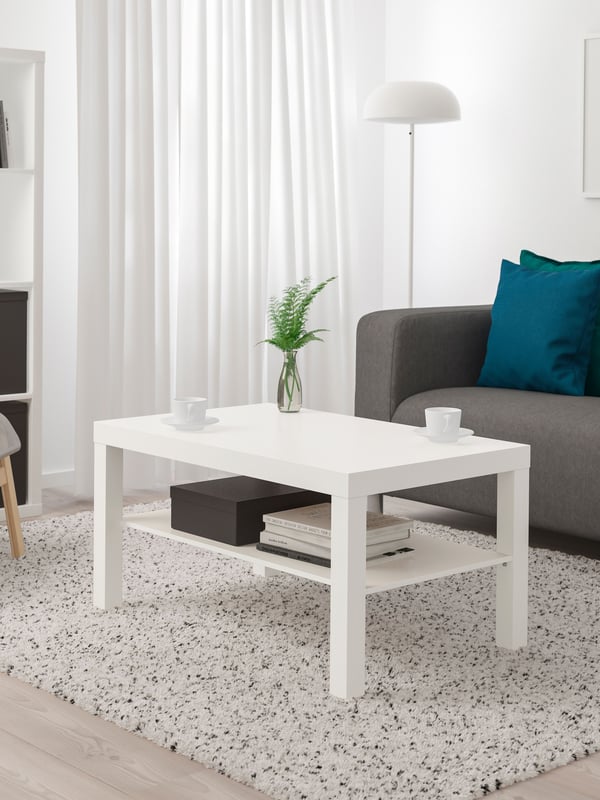 A white LACK coffee table