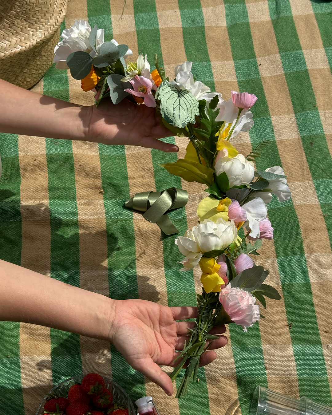 En inom/utomhus/vallmo rosa SMYCKA konstgjord blomma