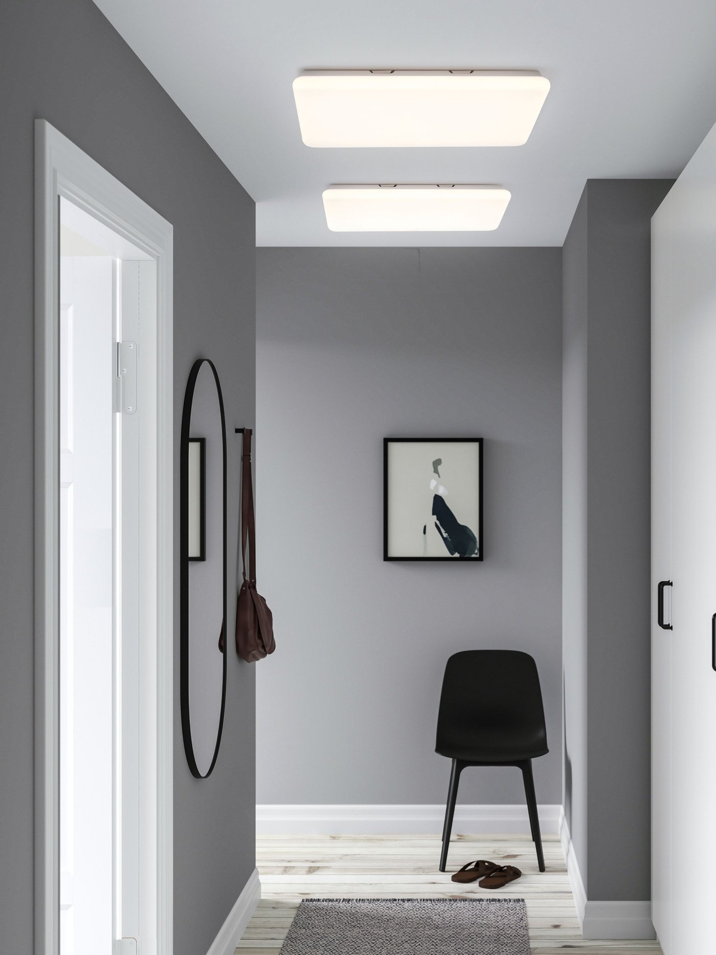 A smart dimmable/white spectrum JETSTRÖM LED ceiling light panel