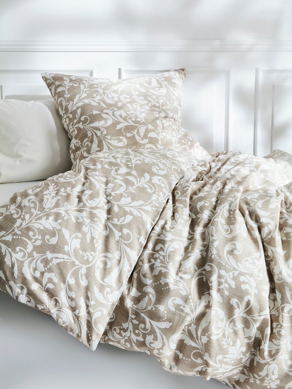 A white NATTJASMIN pillowcase in the bedroom