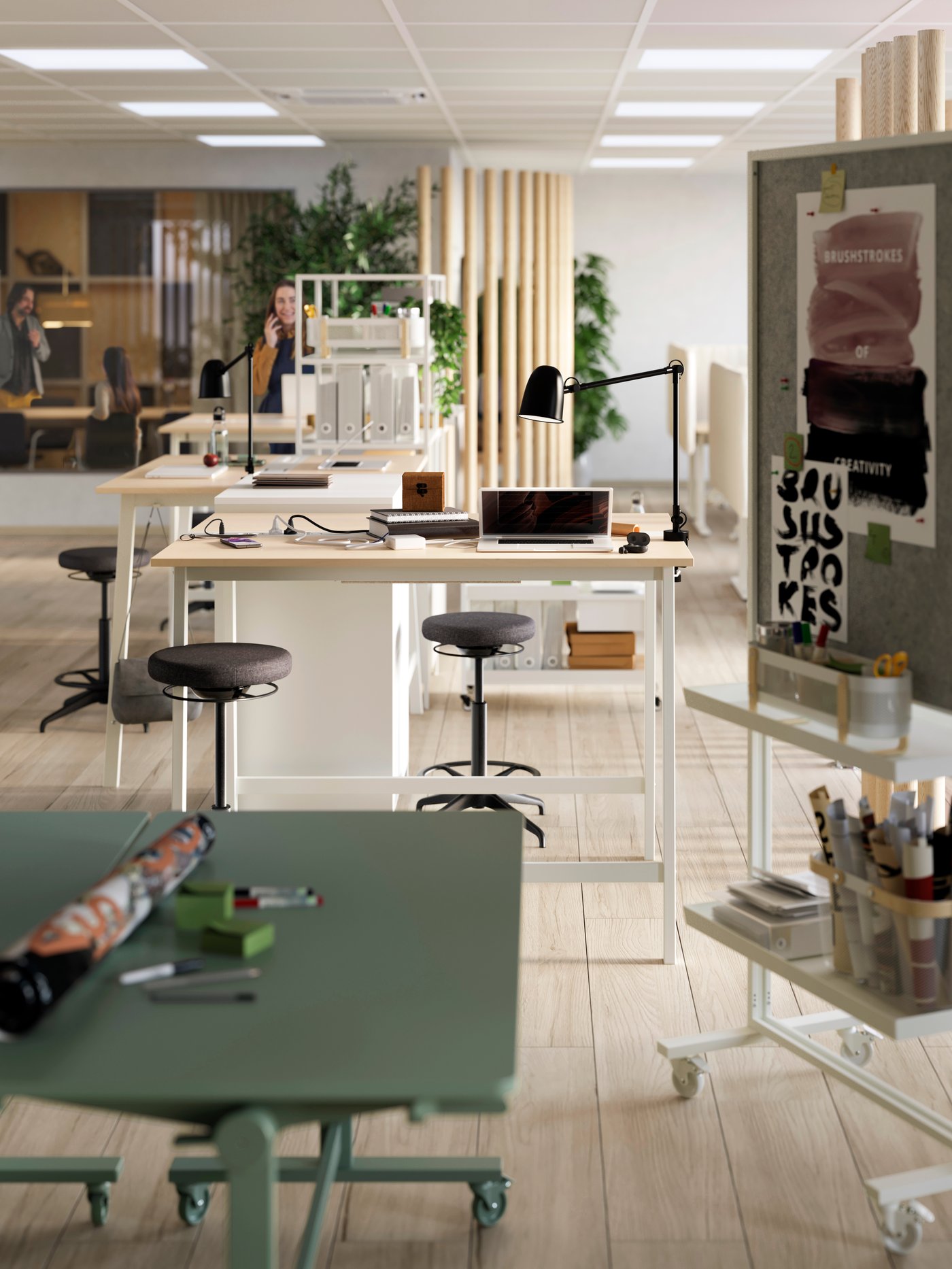 A white RISATORP desk organiser