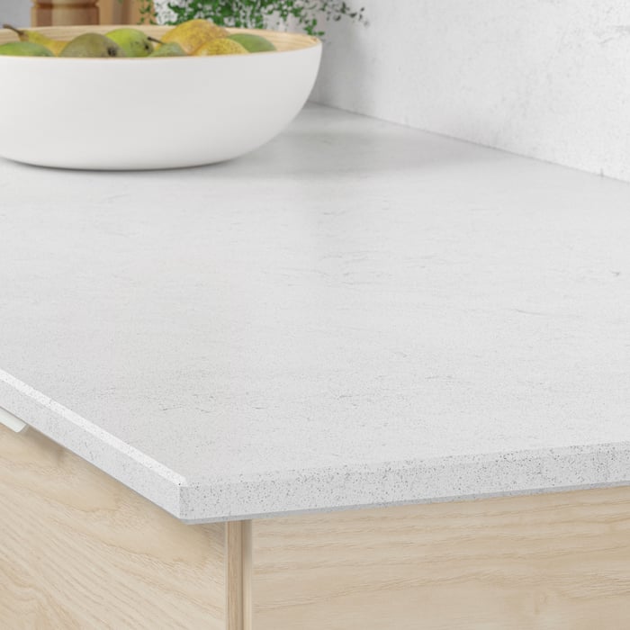 White/grey lively stone effect LOCKEBO glass composite Custom Countertop