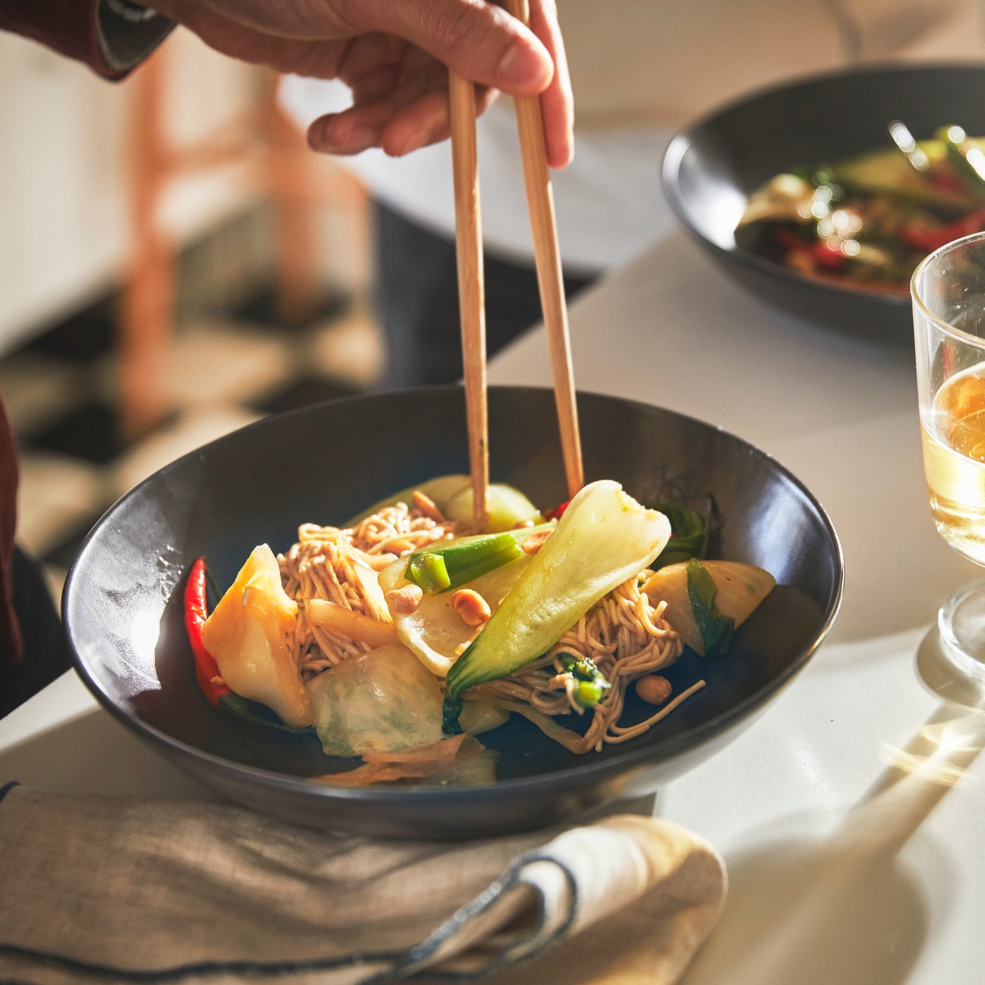 A stainless steel/non-stick coating IKEA 365+ wok