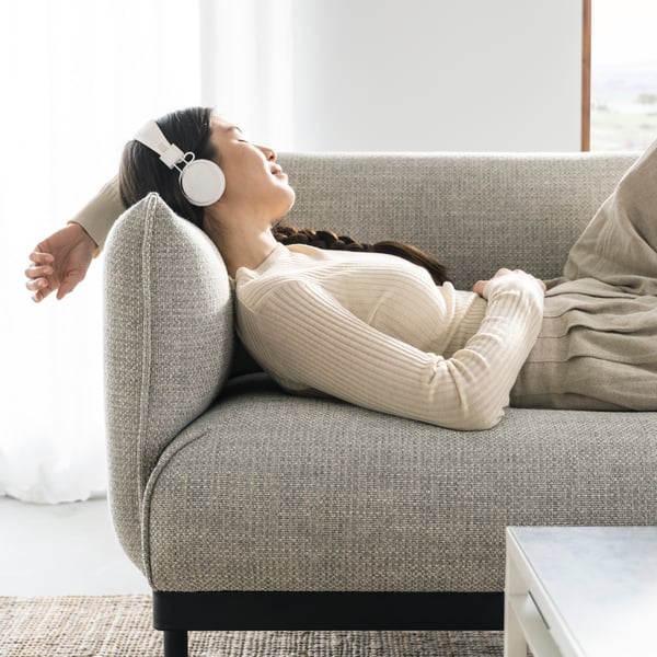 A Lejde light grey ÄPPLARYD 2-seat sofa