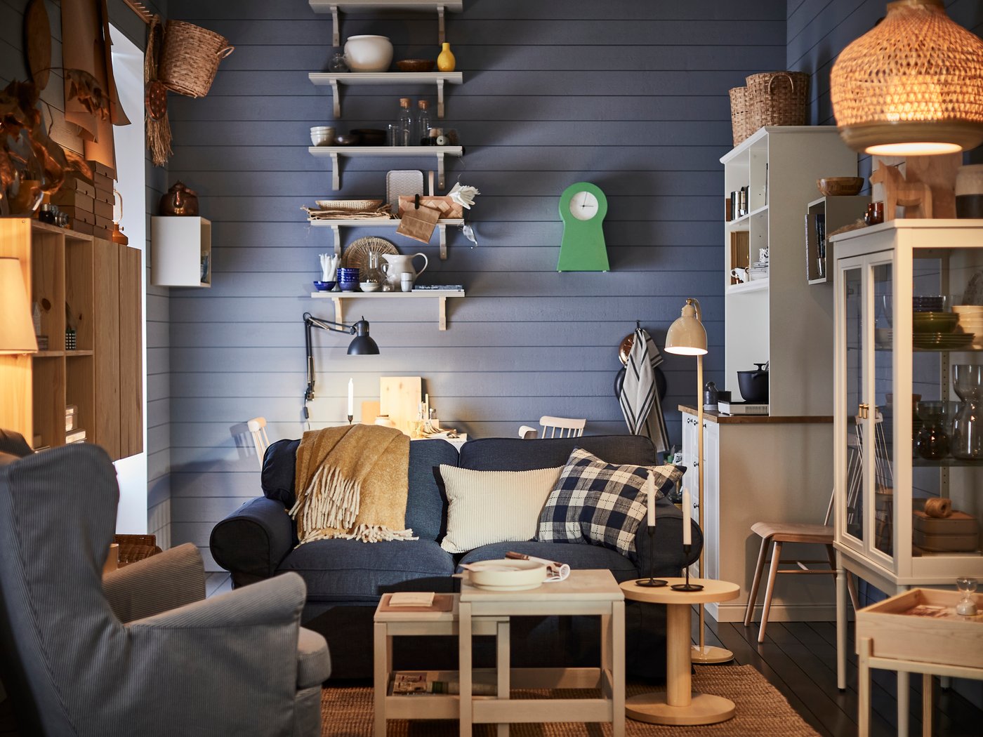 Blue living room