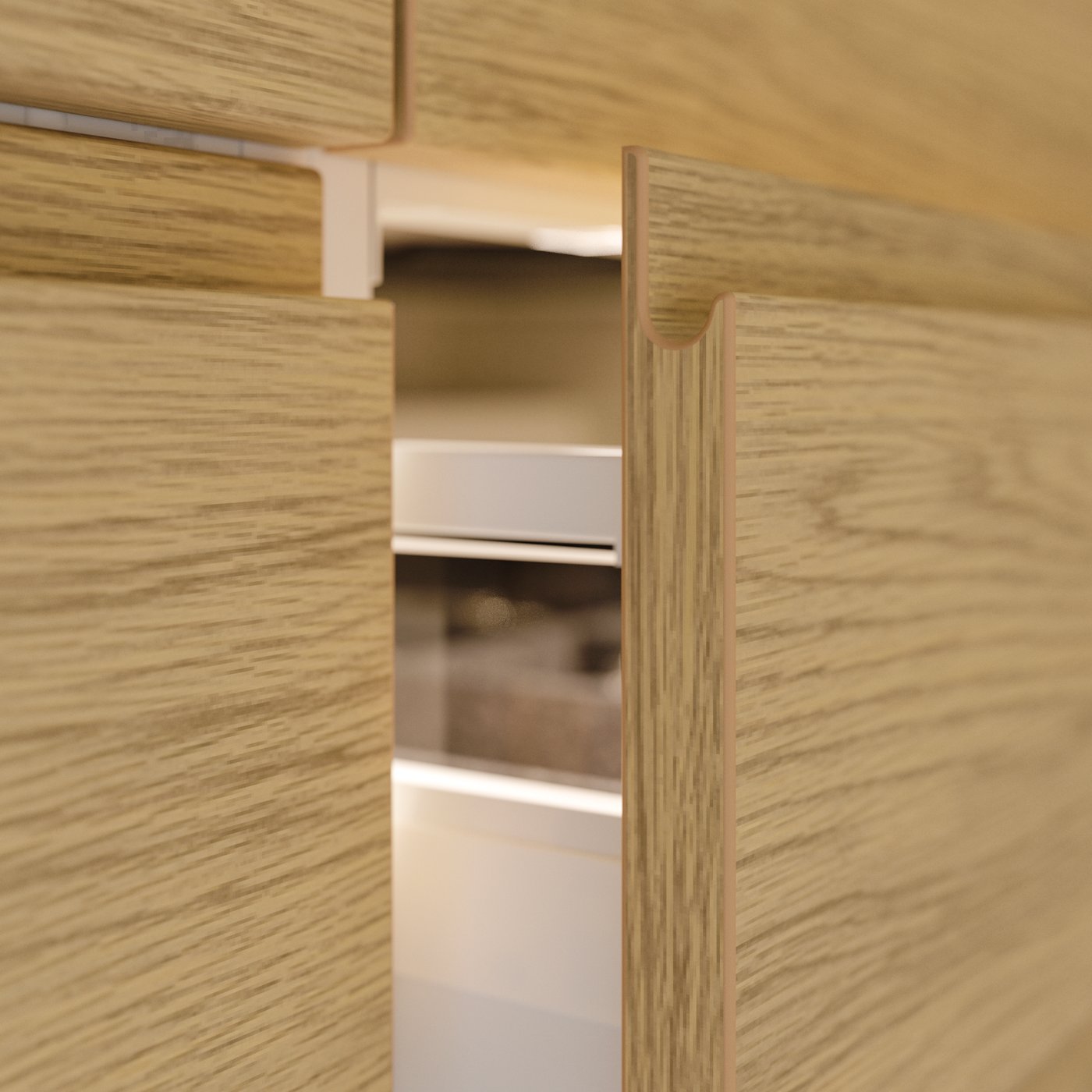 An oak effect VOXTORP door