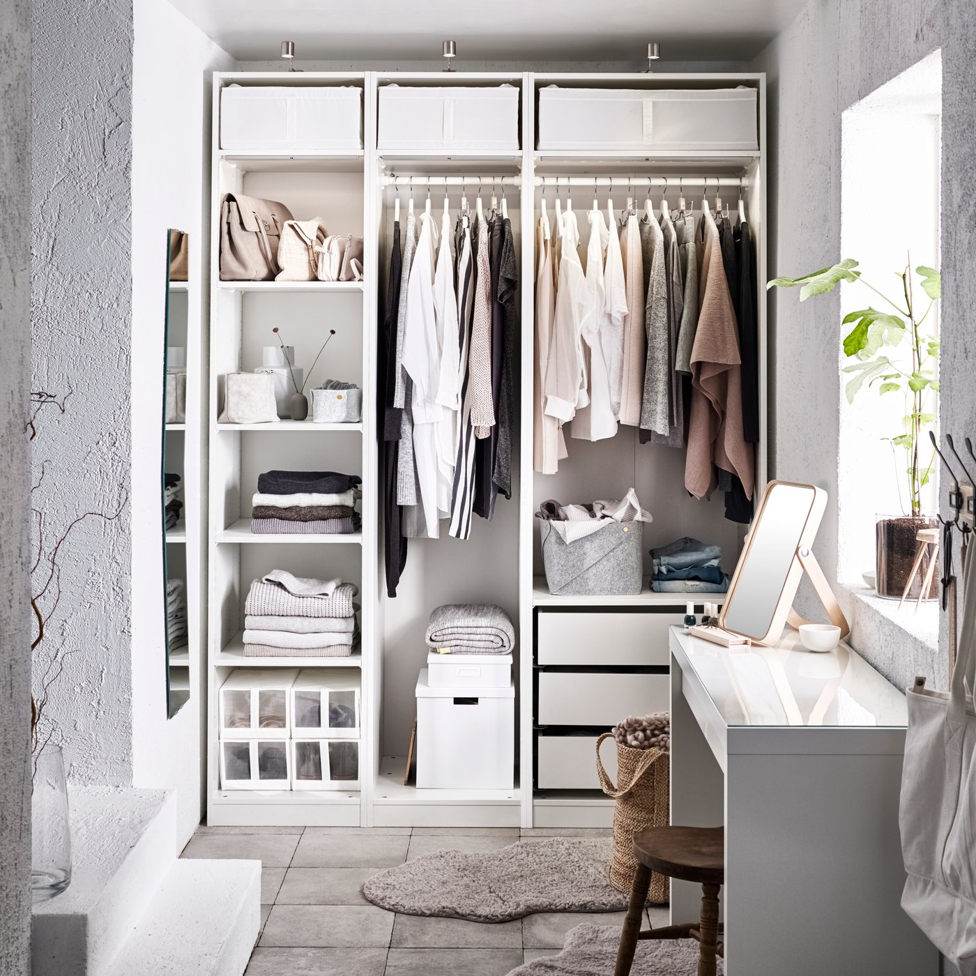 A white PAX wardrobe