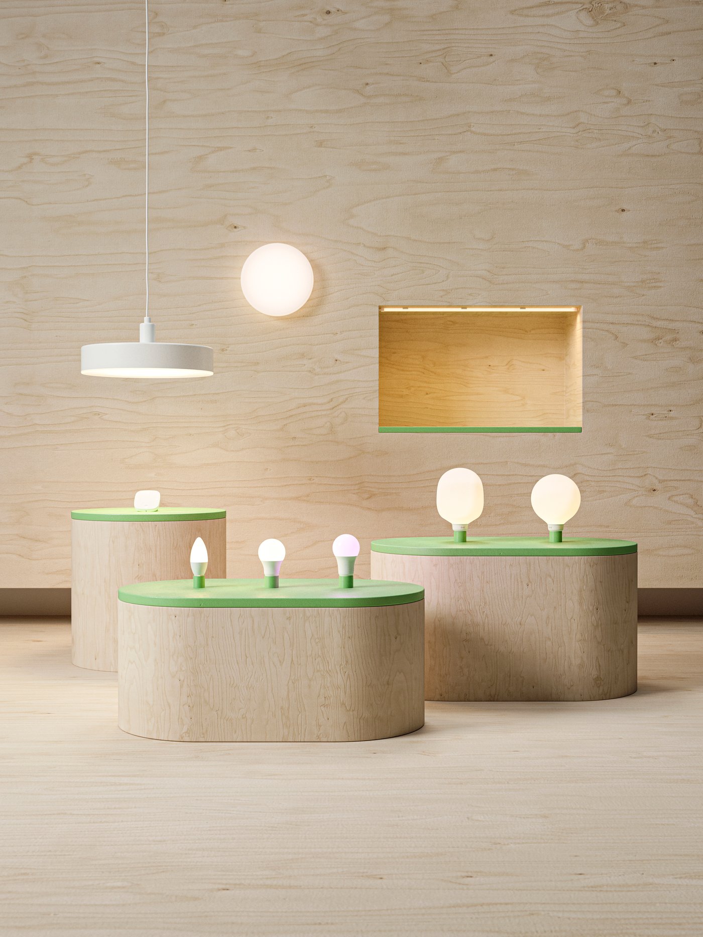 A white NYMÅNE LED pendant lamp