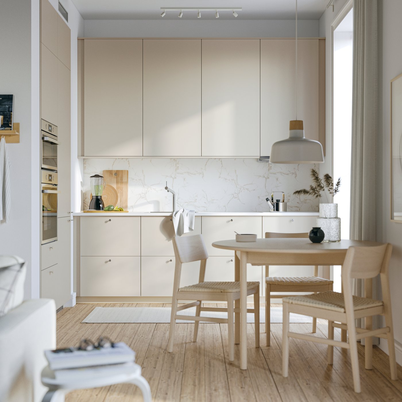 A beige HAVSTORP drawer front