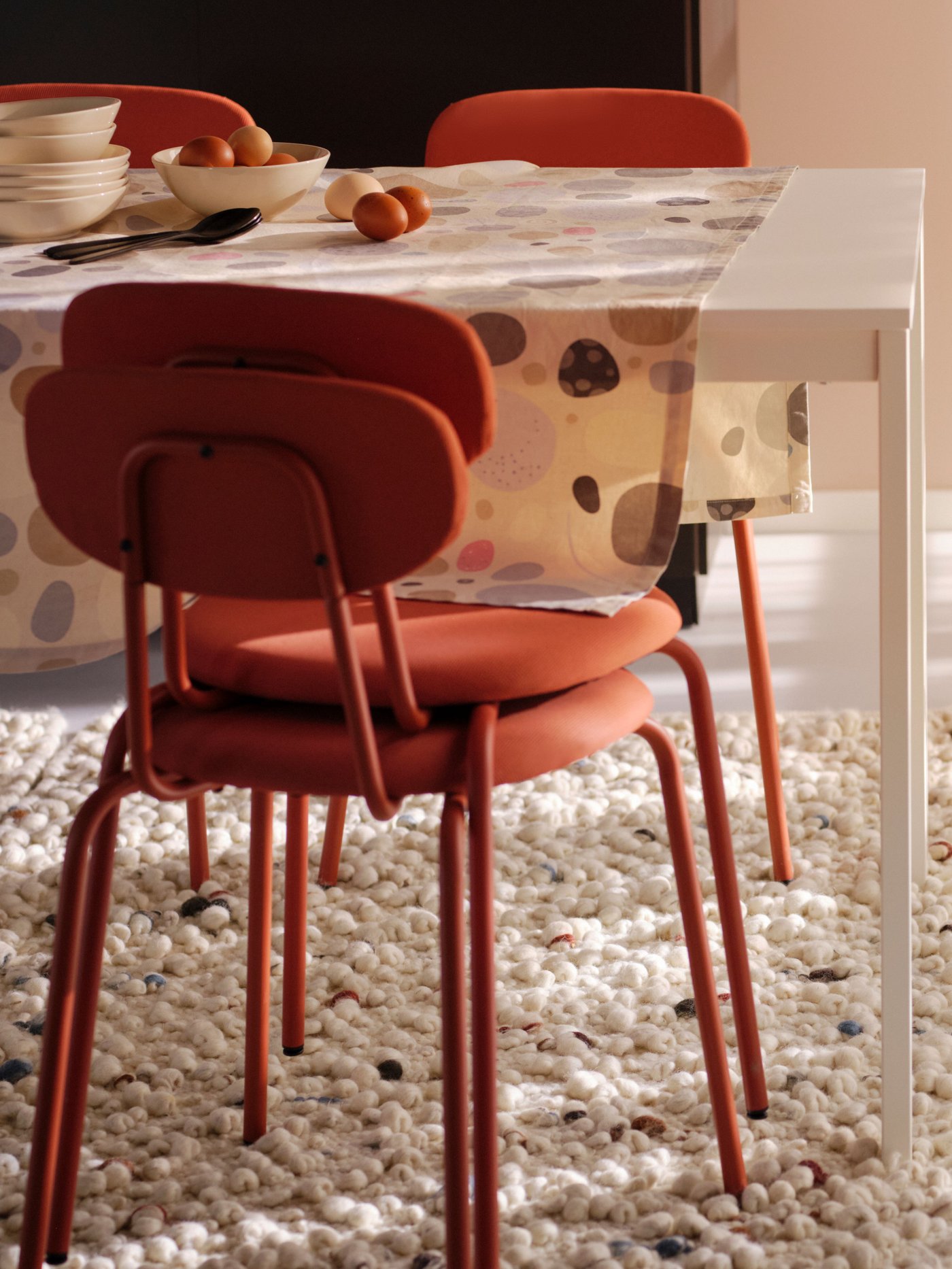 A red-brown Remmarn/red-brown ÖSTANÖ chair