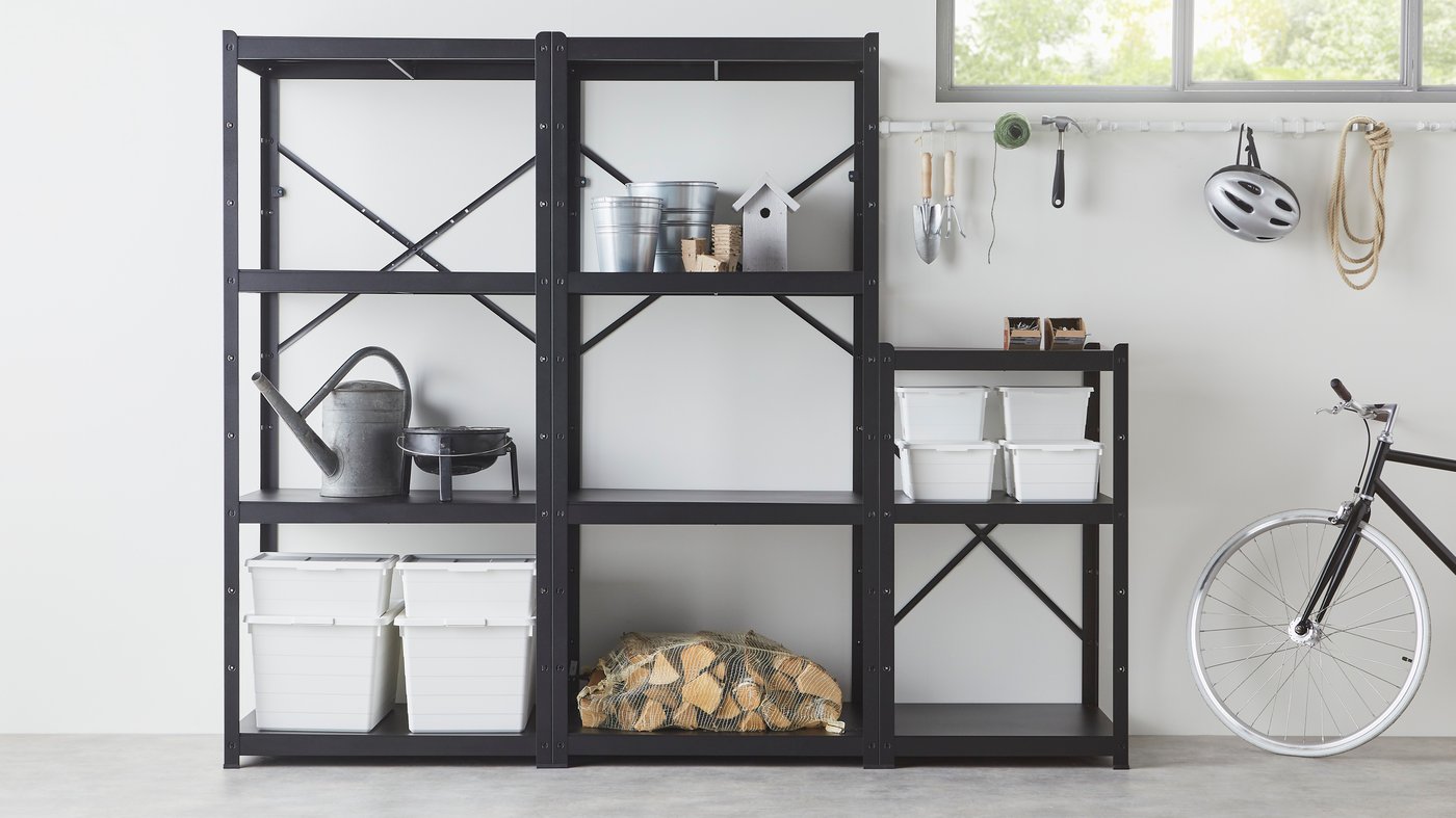 A BROR ** shlvg ut 234x55x190 black  in the garage