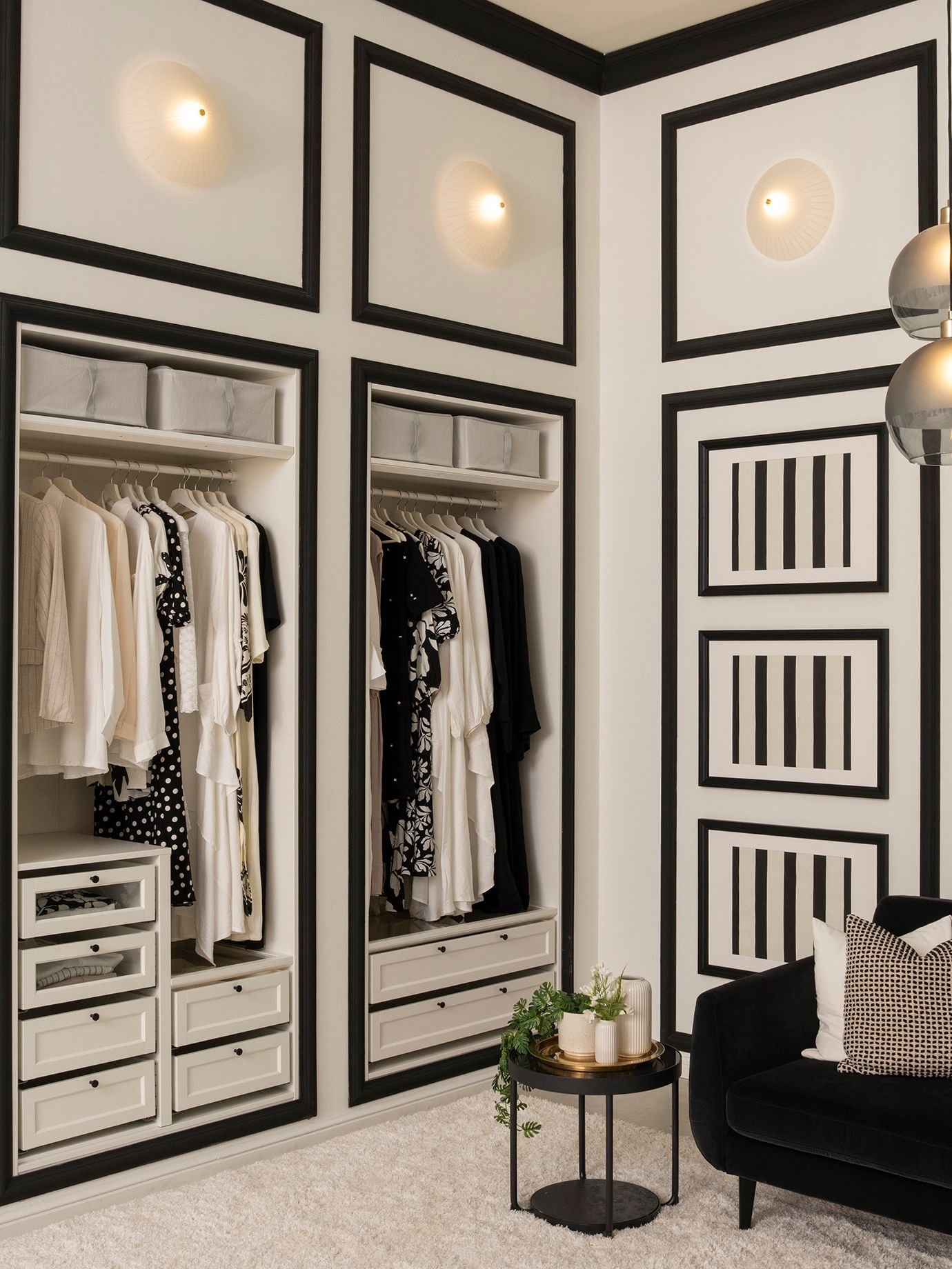 A white PAX wardrobe frame