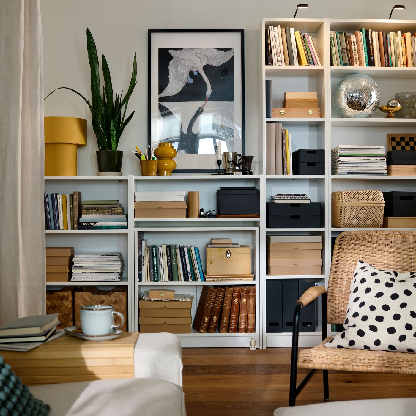 A Tresund light beige KIVIK 2-seat sofa in the living room