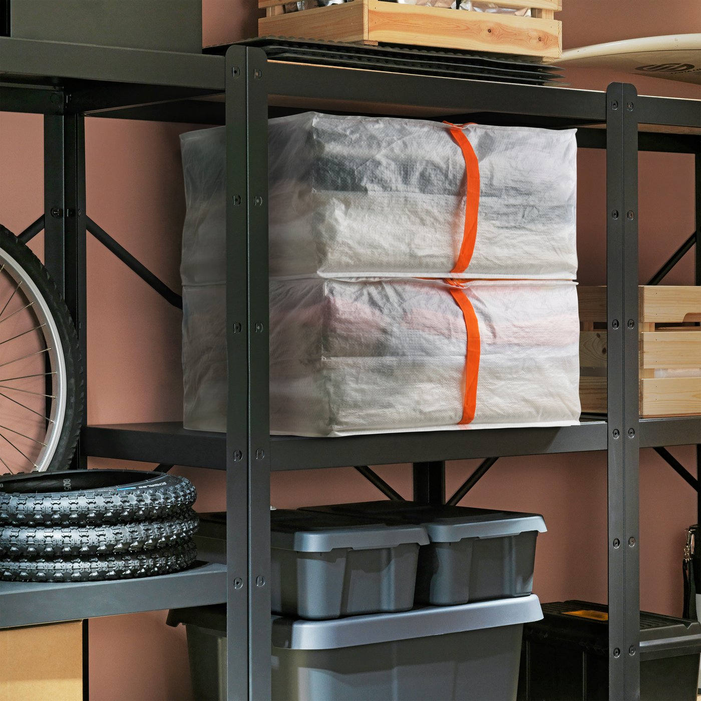 A PÄRKLA storage case in the garage