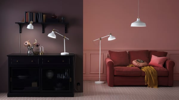 An off-white RANARP pendant lamp