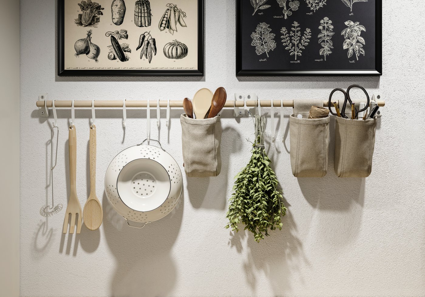 A round/beech RÖRT spoon in the kitchen