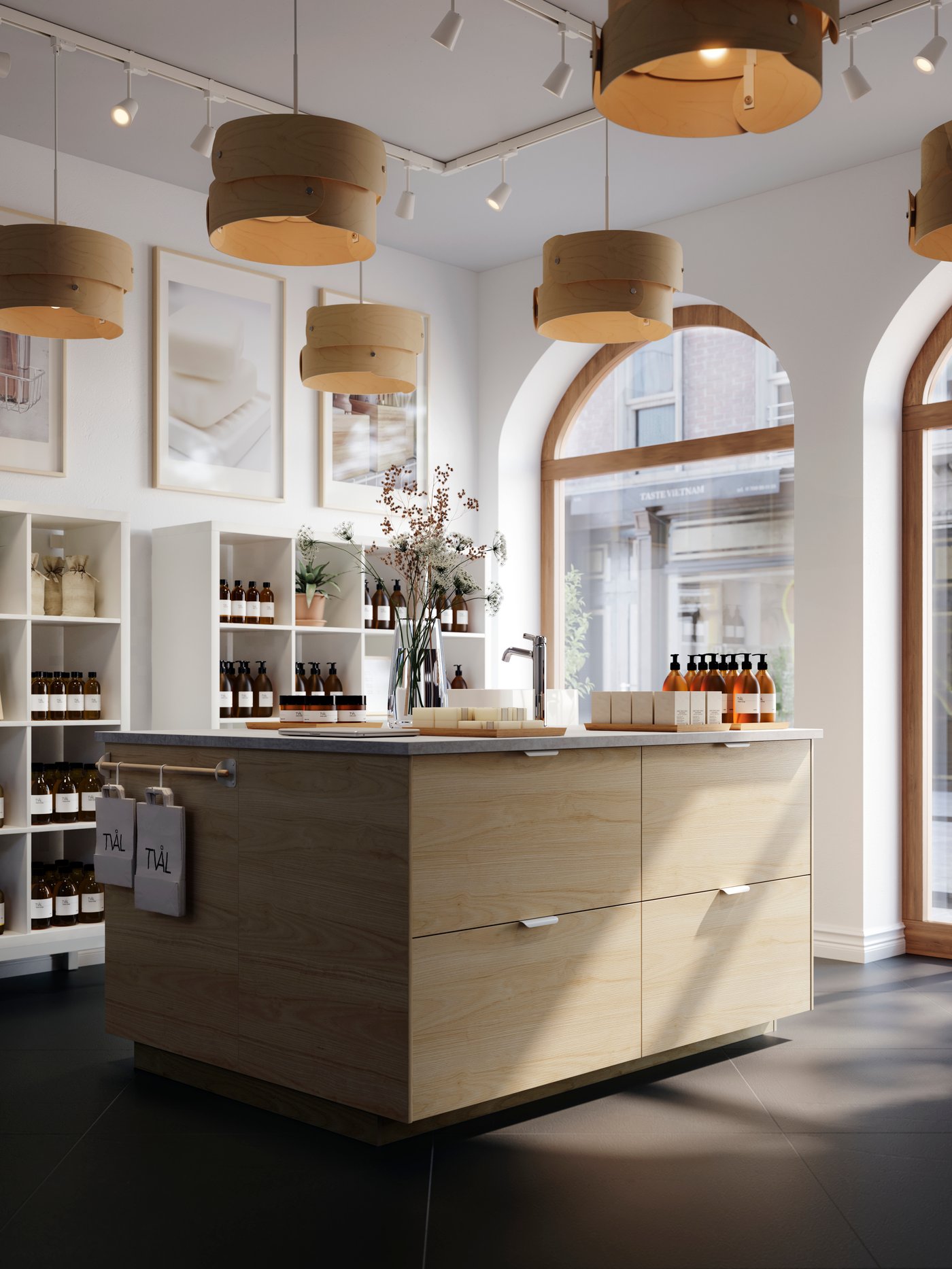 A birch SÖDÅKRA pendant lamp