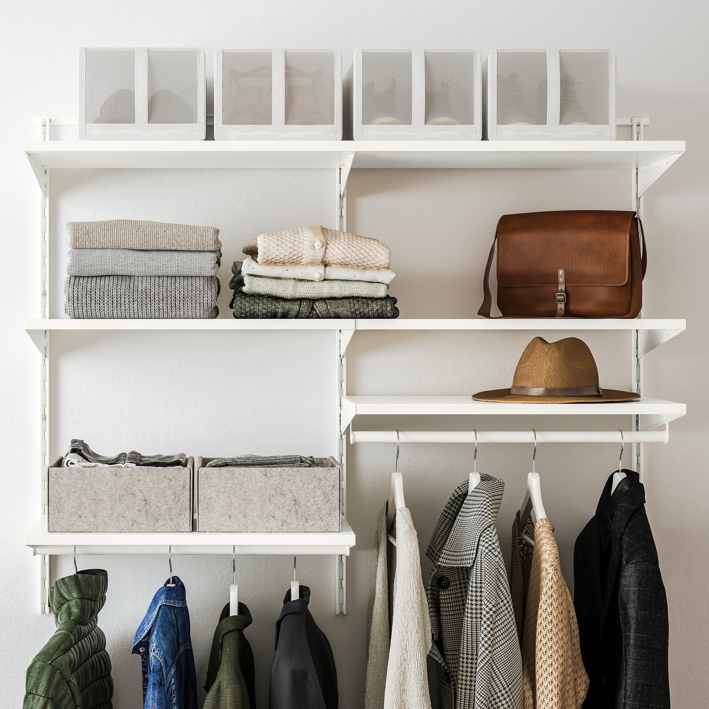 A white BOAXEL wardrobe combination