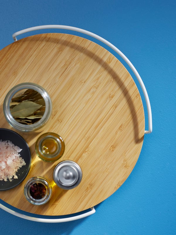 APTITLIG lazy susan with spice jars