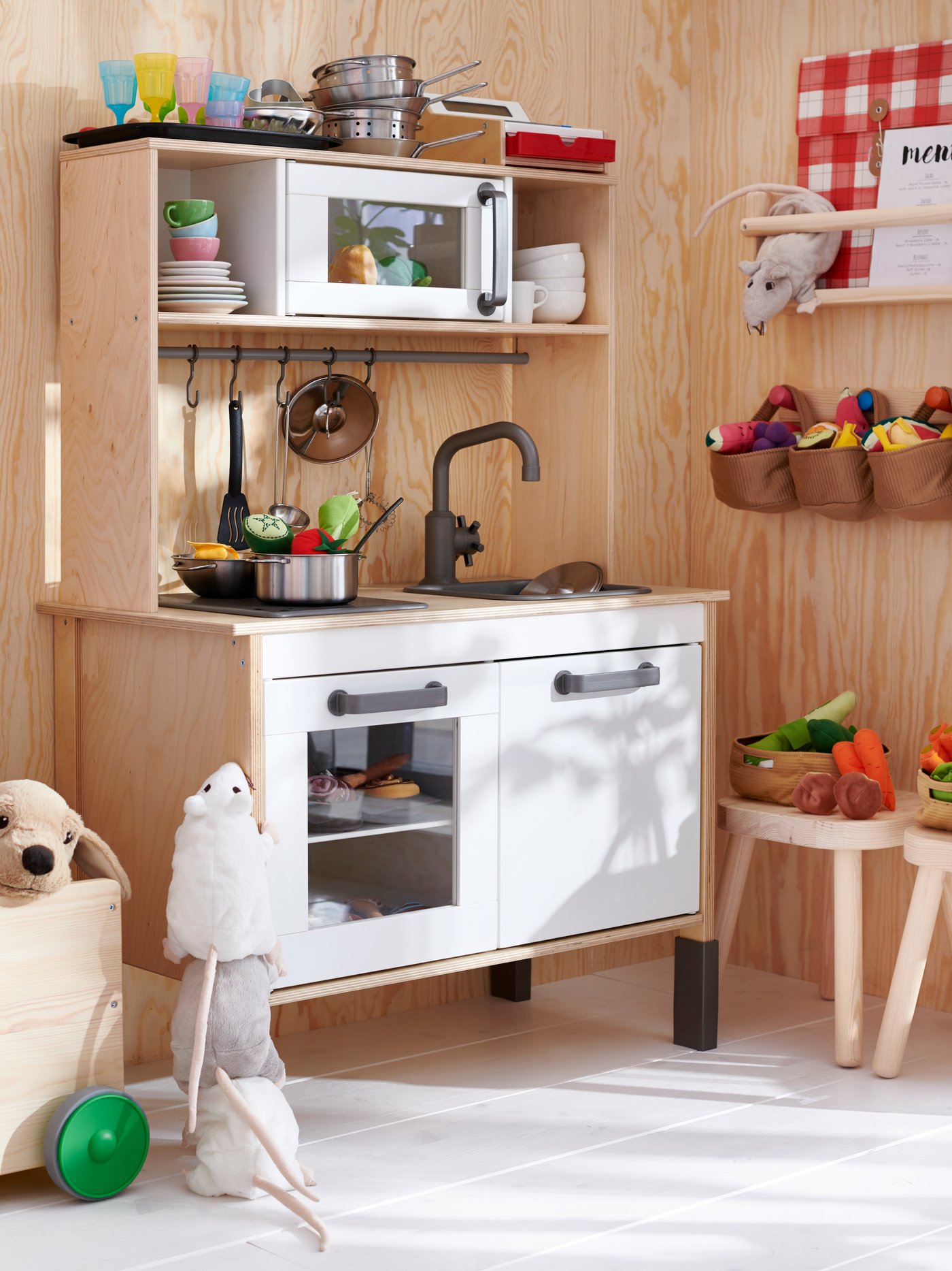 A multicolour DUKTIG 5-piece toy kitchen utensil set