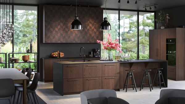 METOD kitchen with BODBYN doors