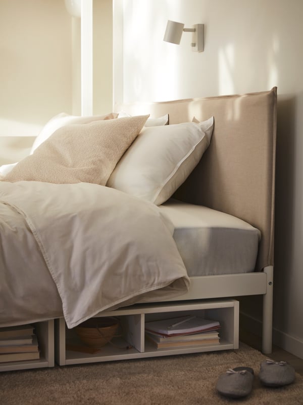 An off-white STOENSE rug, low pile