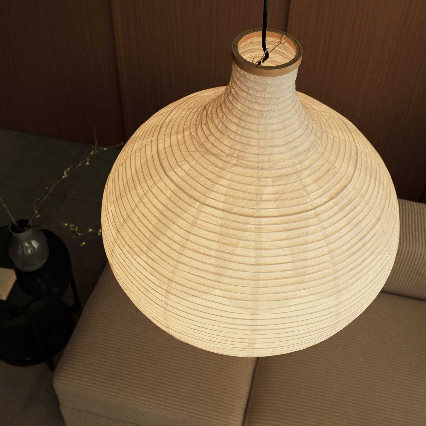 An onion shape/white RISBYN pendant lampshade