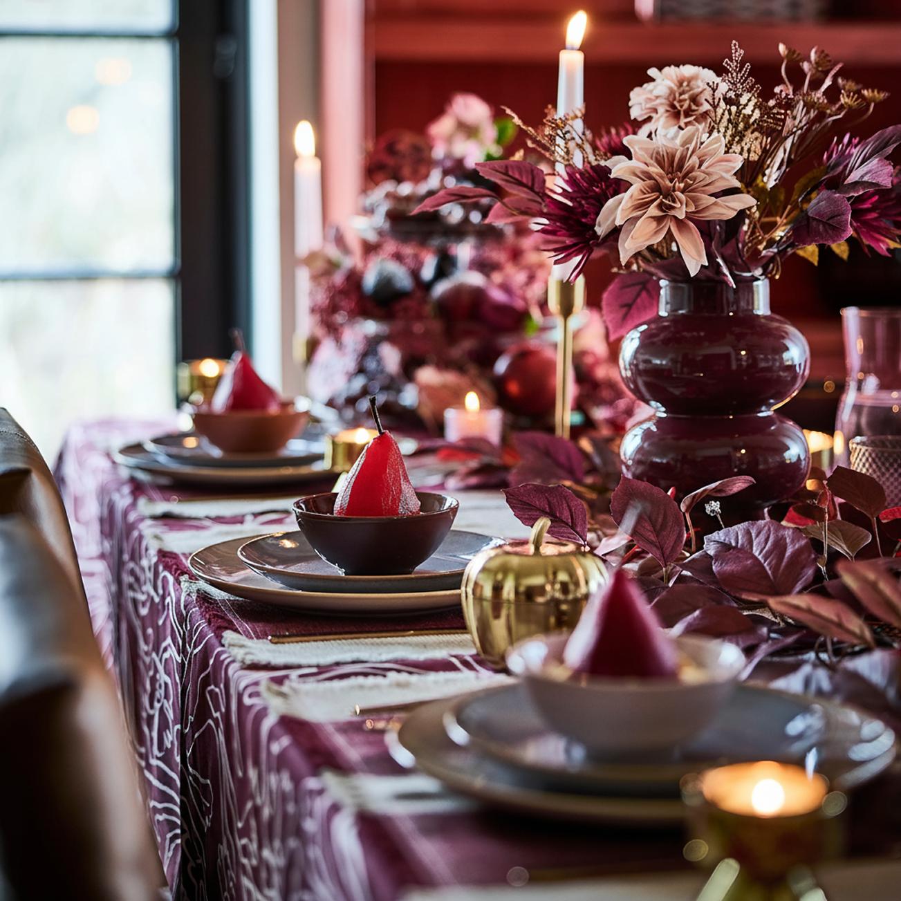 An autumn table.