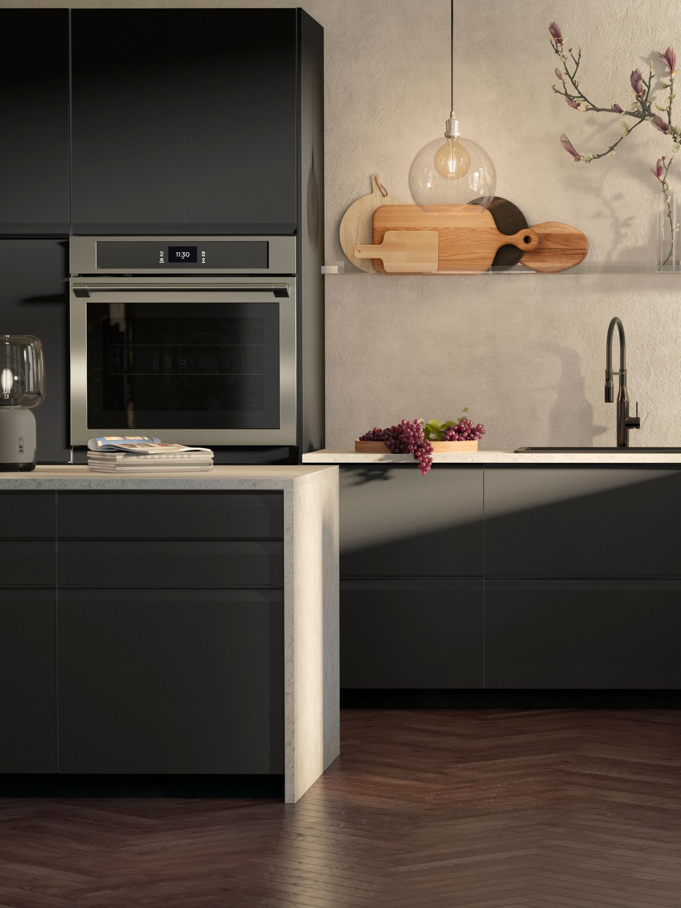 cocina verde moderna SEKTION