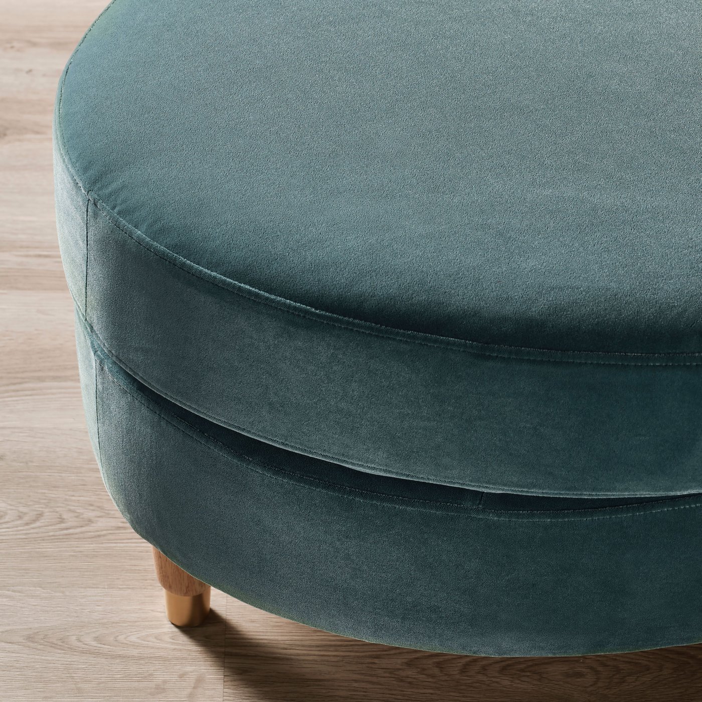 An Alhamn dark grey-blue VALNÄS footstool