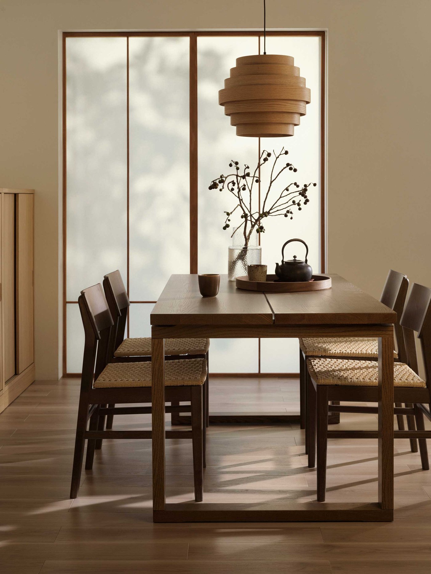 A brown beech SKANSNÄS chair