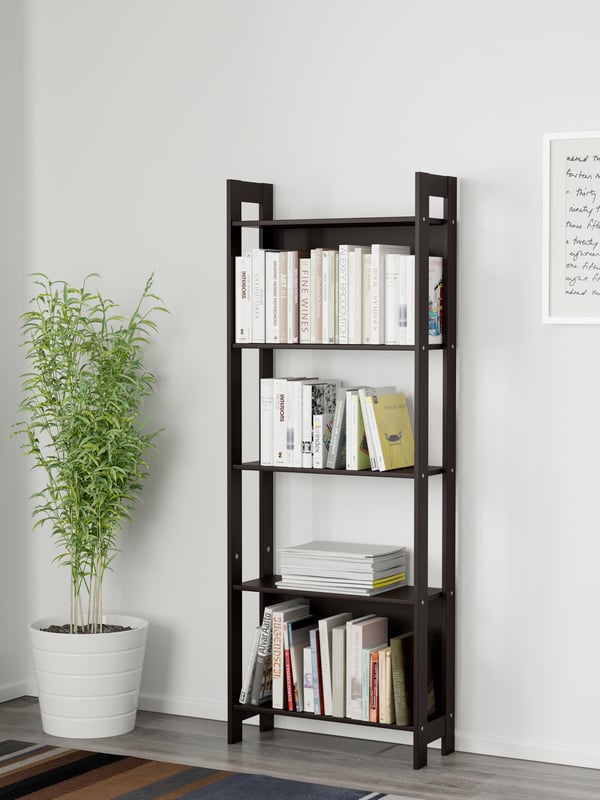 A black-brown LAIVA bookcase