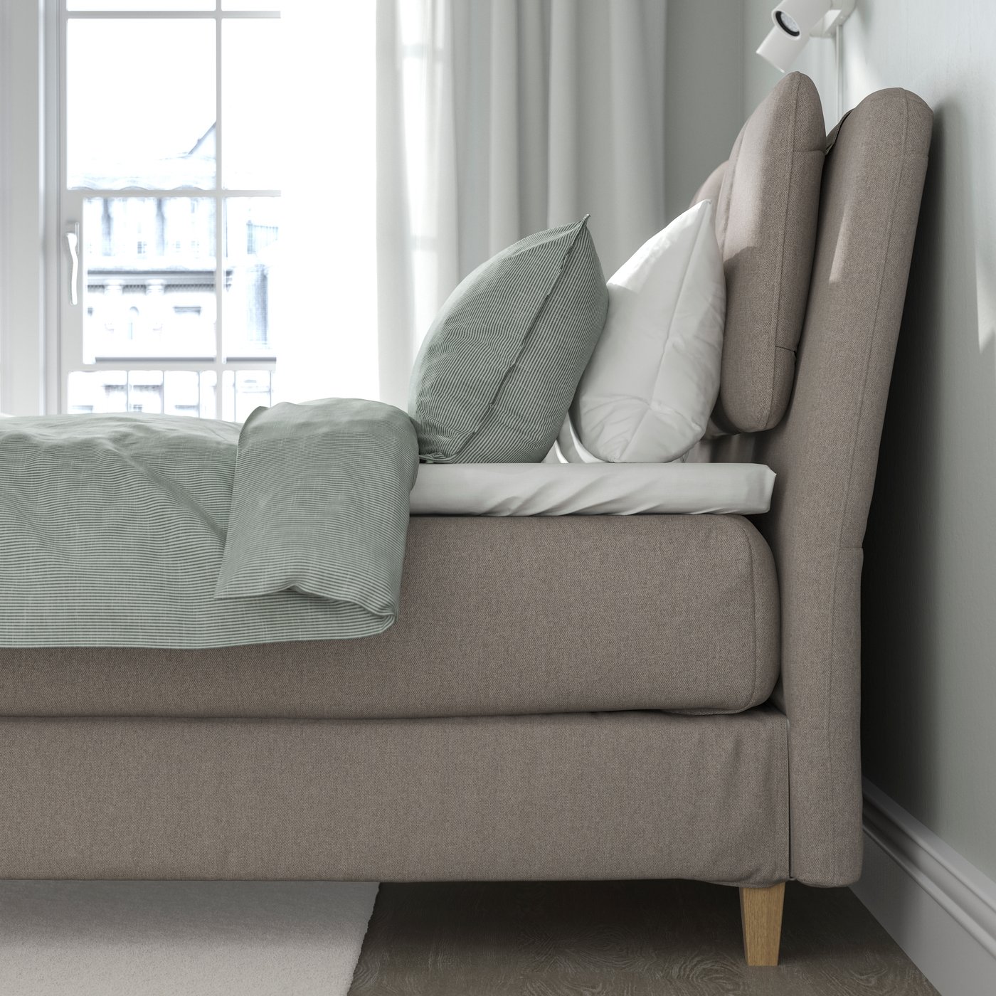 A Vågstranda firm/Tussöy Tibbleby beige LILLFJÄLLET divan bed