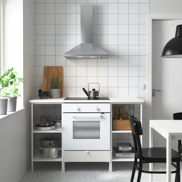 ENHET corner kitchen anthracite/white