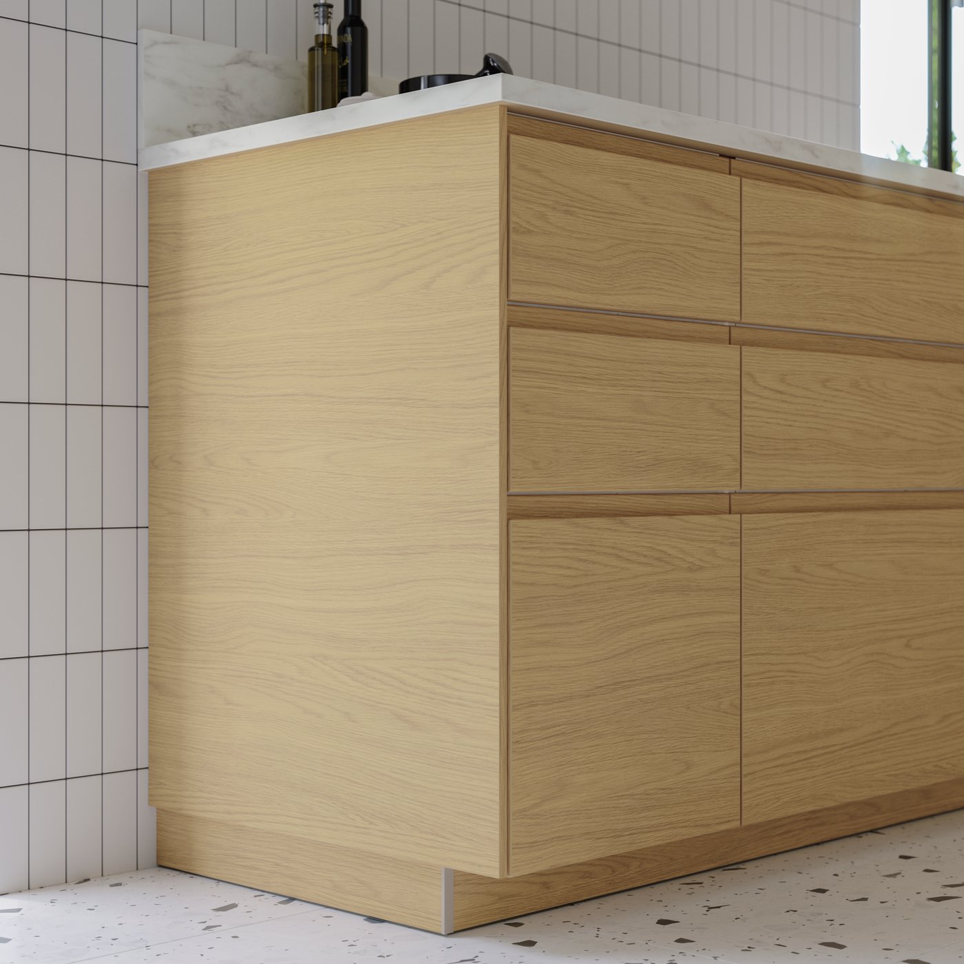 An oak effect VOXTORP door