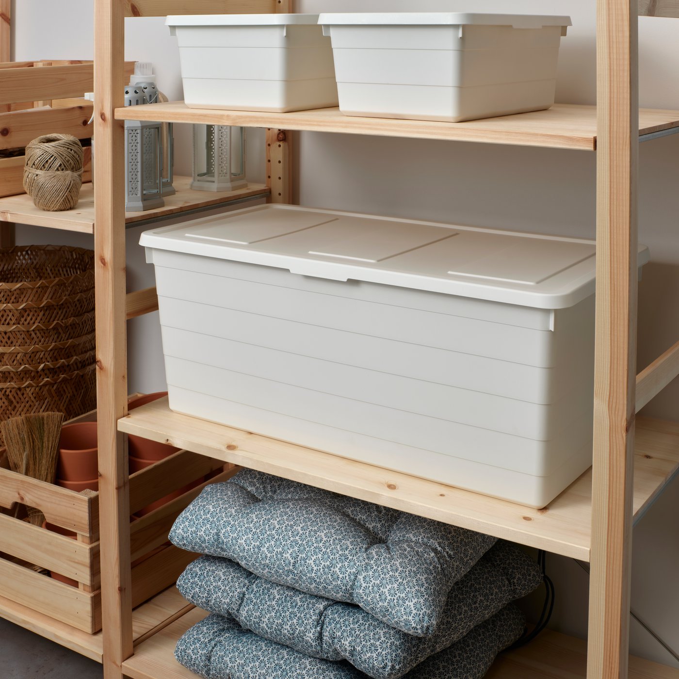 A white SOCKERBIT storage box with lid
