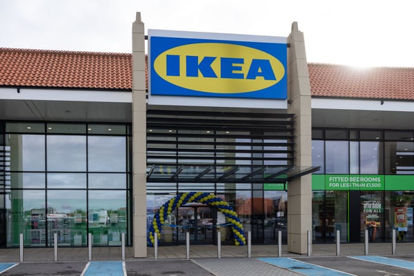 The store front of the IKEA York Plan and order point store.