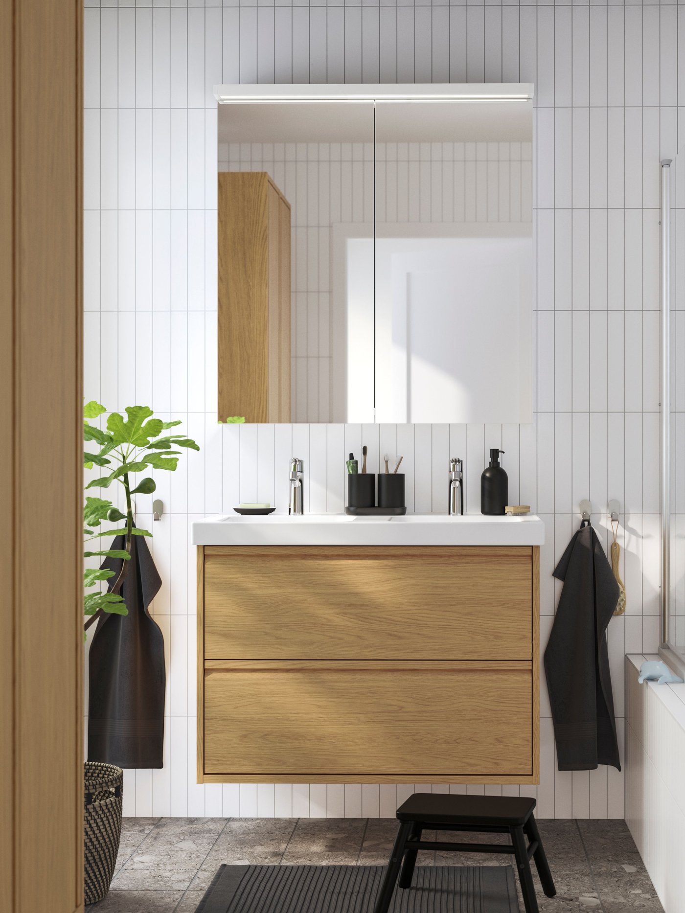 ÄNGSJÖN light oak bathroom vanity