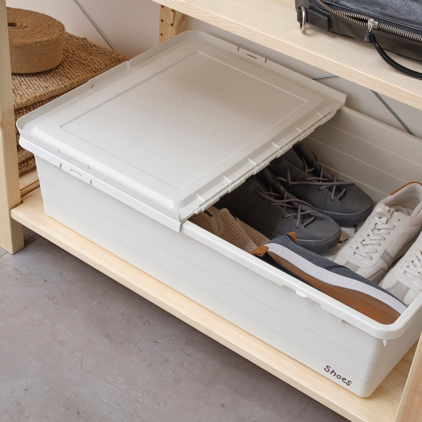 A white SOCKERBIT storage box with lid