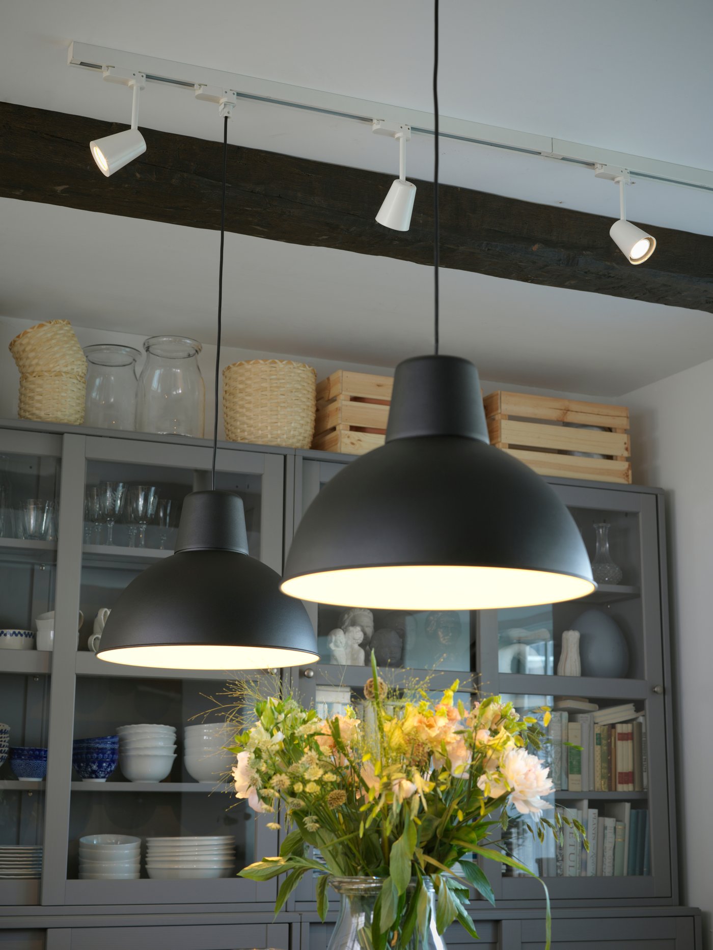 An light in the kitchen