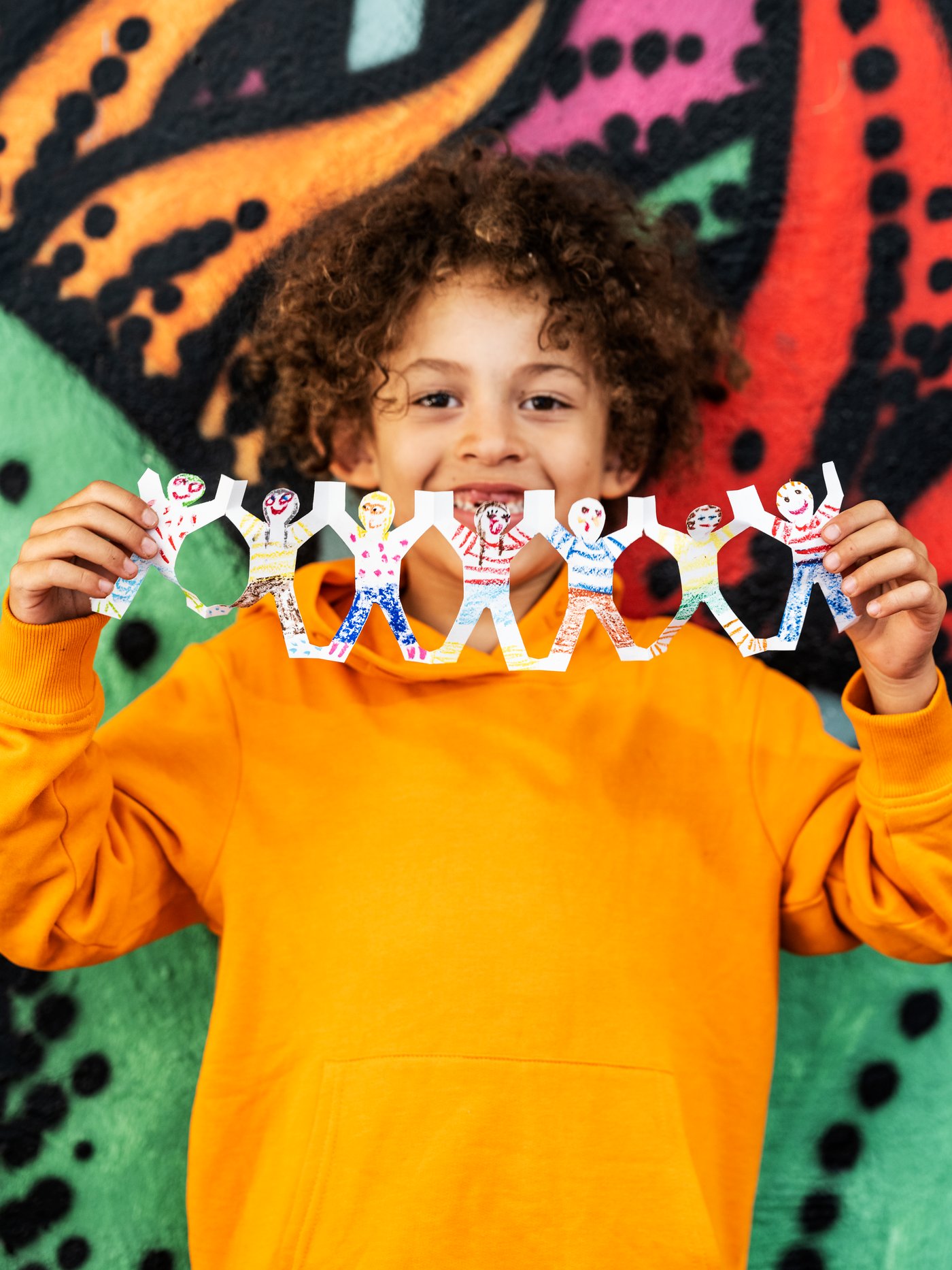 Child playing with arts and crafts