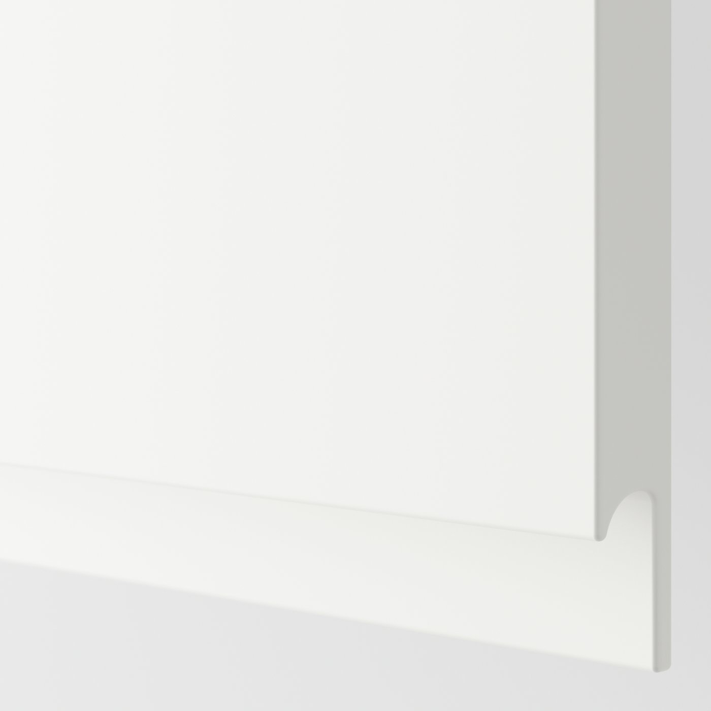 A matt white VOXTORP door in the NA